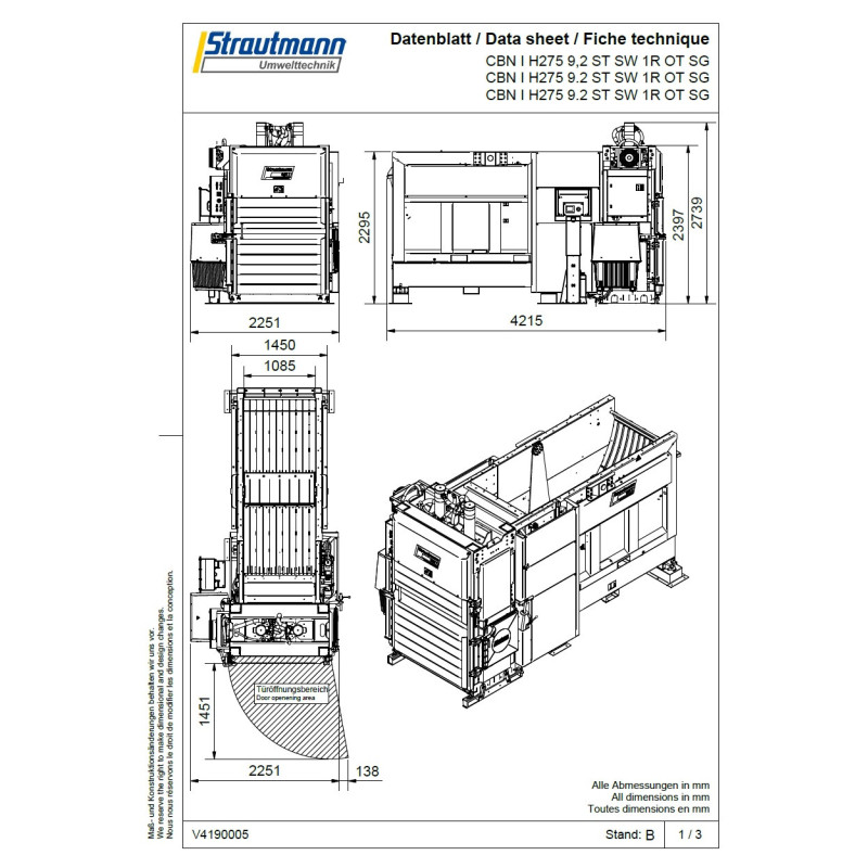 JumboBaler Poloauomatiský lis plnění z rampy, QuickLink V4190005