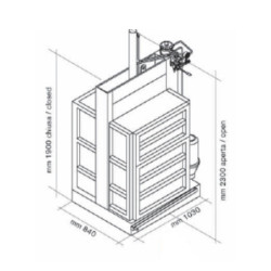 Lis na plechovky do 200L/hydraulický/9T