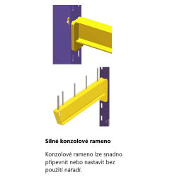 SEDA skladový regál, 3 patra, oboustranný 527533