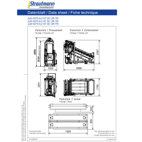JLB Jumbo-Poloautomatický lis, otevřený podavač, QuickLink, 2R
