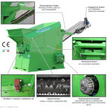 Předdrtič 13kW/dopravník/magnet